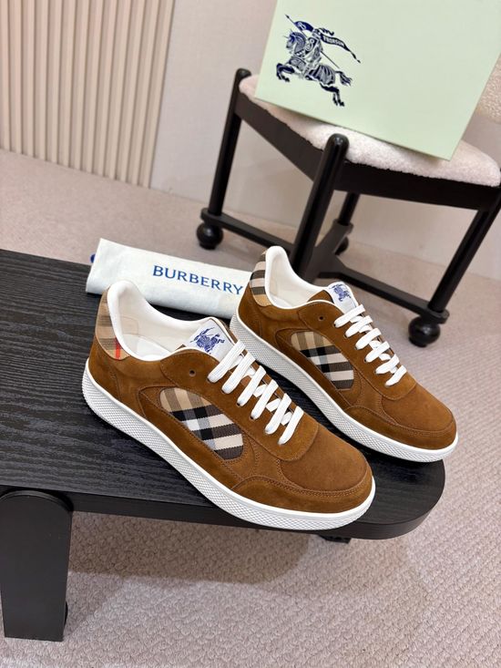 Burberry Classic Plaid Pattern Casual Comfortable Sneakers