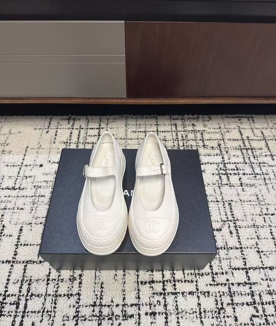 Chanel Classic Black White Thick Sole Comfortable Mary Jane Shoes
