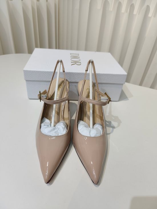 Christian Dior Pointed Toe Heeled Sandals With Metallic Heel