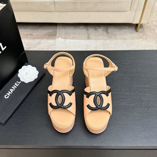 Chanel Platform Heel Soft Lining Non-slip Sandals