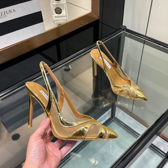 Aquazzura Pointed Toe High Heel Sandals Elegant Soft Lining Luxury Footwear