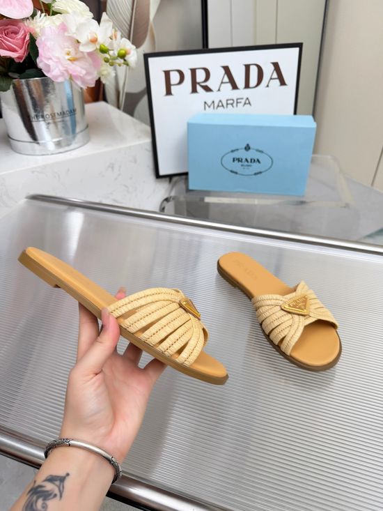 Prada Woven Slip On Casual Comfort Shoes