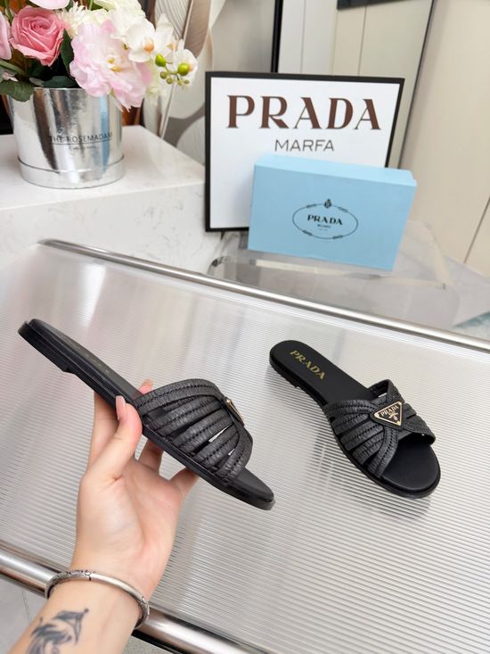 Prada Woven Slip On Casual Comfort Shoes