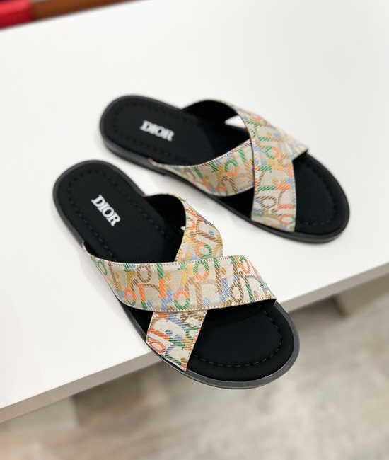 Christian Dior CD Premium Casual Slides Fine Craftsmanship Non-slip Sole