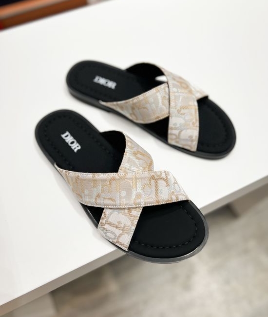 Christian Dior CD Premium Casual Slides Fine Craftsmanship Non-slip Sole