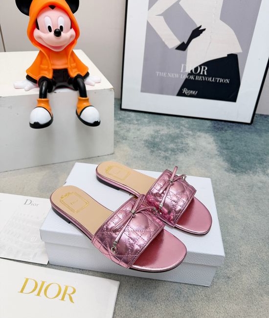 Christian Dior CD Premium Leather Casual Slides With Comfort Insole