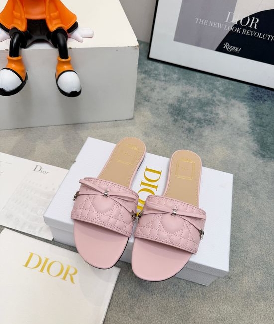 Christian Dior CD Premium Leather Casual Slides With Comfort Insole