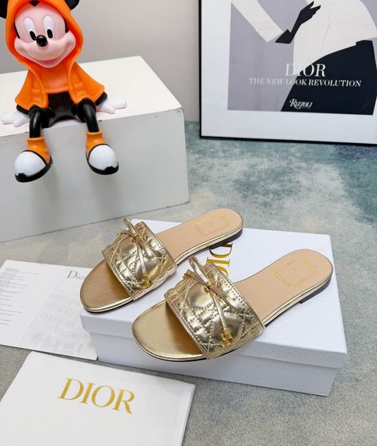 Christian Dior CD Premium Leather Casual Slides With Comfort Insole