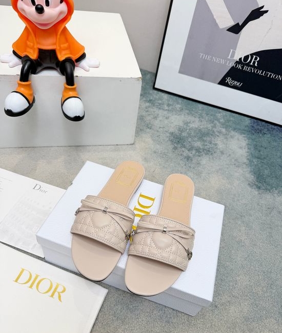 Christian Dior CD Premium Leather Casual Slides With Comfort Insole