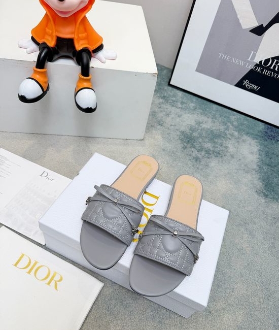 Christian Dior CD Premium Leather Casual Slides With Comfort Insole