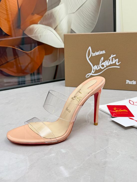 Christian Louboutine Classic Transparent Upper High Heel Party Sandals