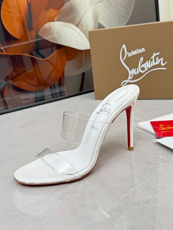 Christian Louboutine Classic Transparent Upper High Heel Party Sandals