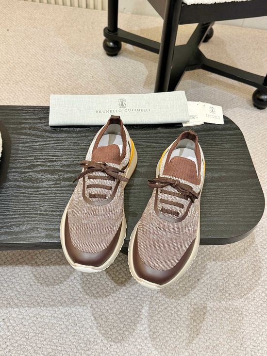 Brunello Cucinelli Comfortable Knit Casual Sneakers With Soft Cushioned Sole
