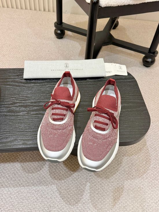 Brunello Cucinelli Comfortable Knit Casual Sneakers With Soft Cushioned Sole