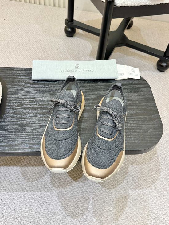 Brunello Cucinelli Comfortable Knit Casual Sneakers With Soft Cushioned Sole