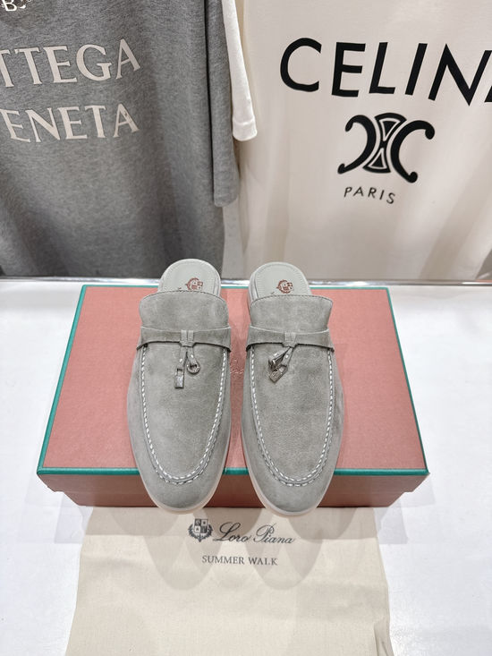 Loro Piana Classic Suede Mules Comfortable Non-slip Casual Daily Shoes
