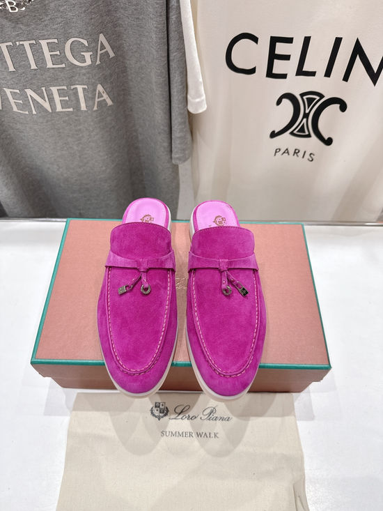 Loro Piana Classic Suede Mules Comfortable Non-slip Casual Daily Shoes