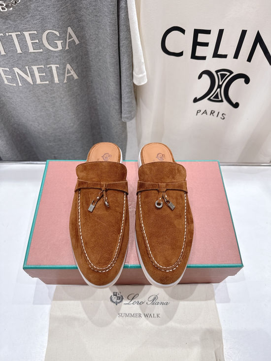 Loro Piana Classic Suede Mules Comfortable Non-slip Casual Daily Shoes