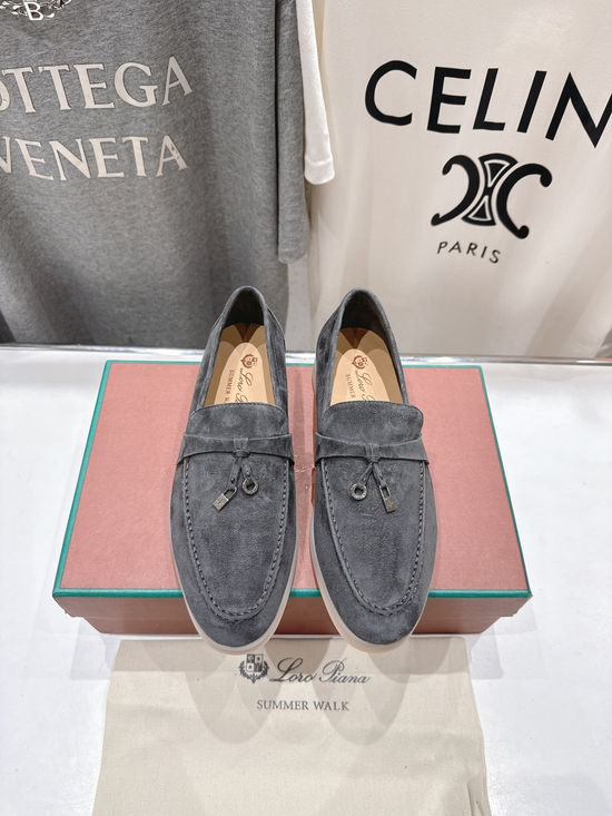 Loro Piana Classic Slip-on Suede Loafers Comfortable Lightweight Casual Shoes