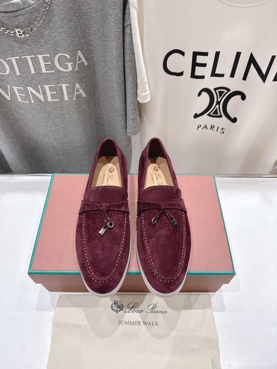 Loro Piana Classic Slip-on Suede Loafers Comfortable Lightweight Casual Shoes