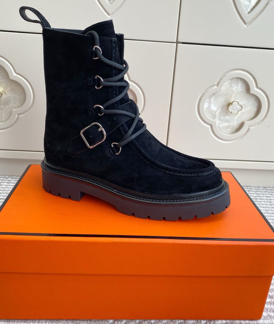 Hermes Slim-fit Knee-high Boots with Zipper Accent