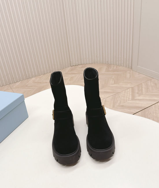 Prada Classic Slip on Ankle Boots Comfortable Soft Lining Footwear