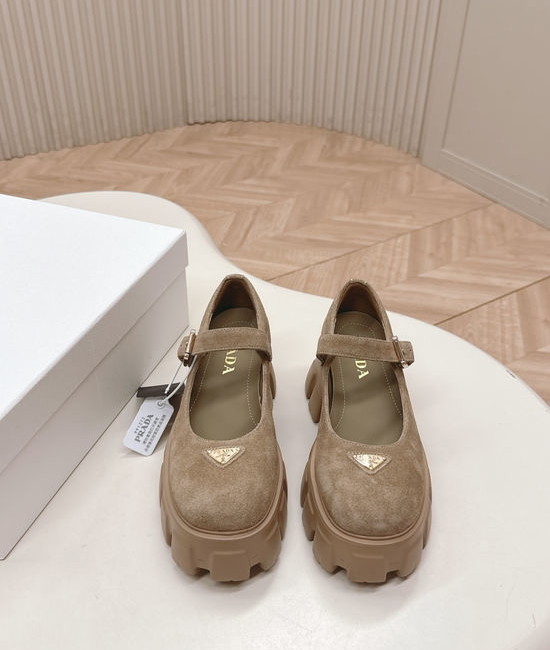 Prada Vintage Mary Jane Shoes Thick Sole Comfortable Leather Footwear