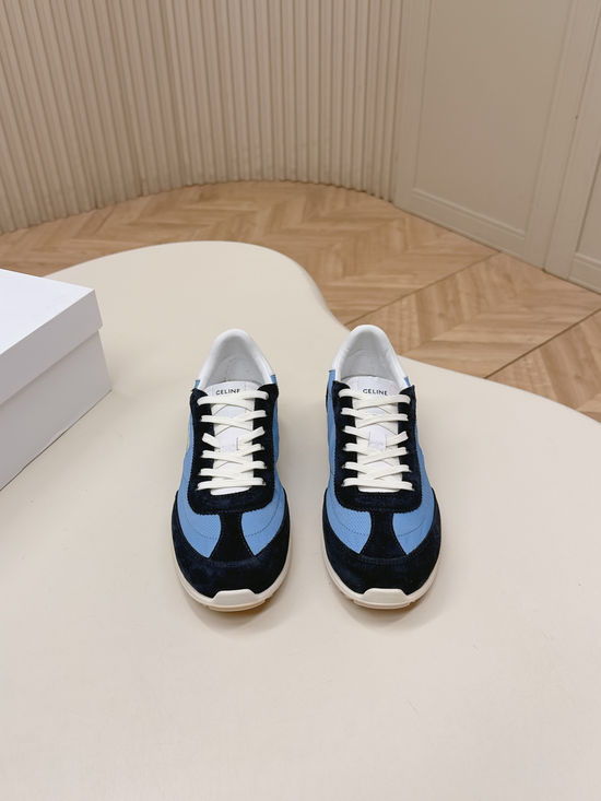 Celine Comfortable Suede Fabric Casual Athletic Sneakers