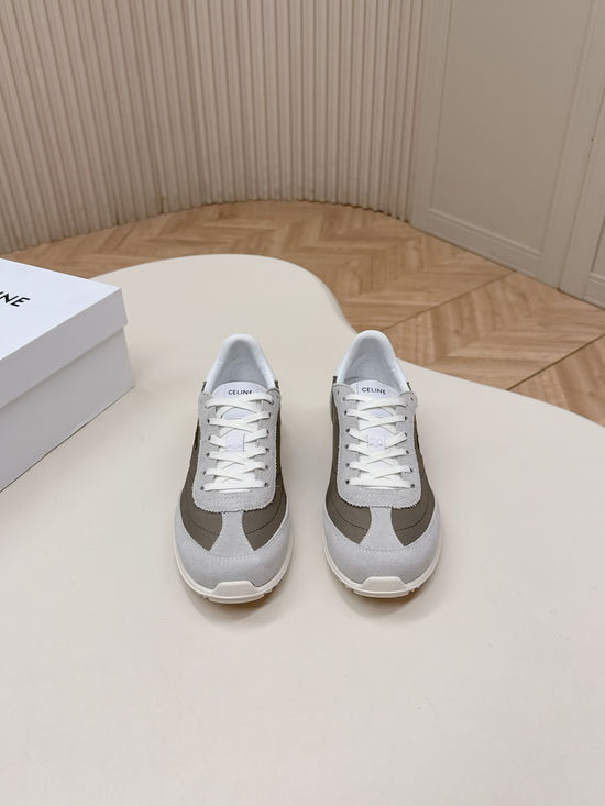 Celine Comfortable Suede Fabric Casual Athletic Sneakers