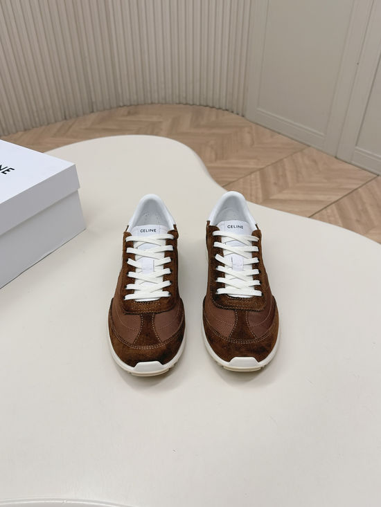 Celine Comfortable Suede Fabric Casual Athletic Sneakers
