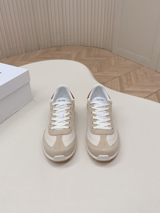 Celine Comfortable Suede Fabric Casual Athletic Sneakers