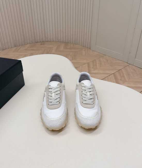 Chanel Color-block Leather Platform Casual Sneakers Comfortable