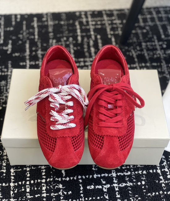 Unfolio Lace-up Low-top Sneakers Soft Suede Upper Non-slip Rubber Sole