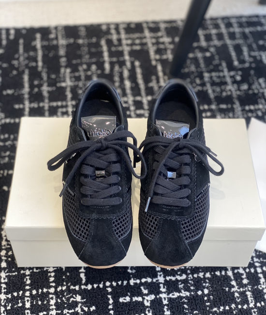 Unfolio Lace-up Low-top Sneakers Soft Suede Upper Non-slip Rubber Sole