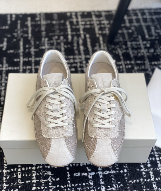 Unfolio Lace-up Low-top Sneakers Soft Suede Upper Non-slip Rubber Sole