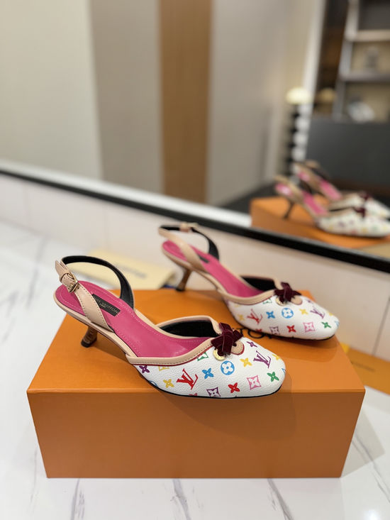 Louis Vuitton Elegant Open-Toe Sandals with Premium Materials and Custom Heel