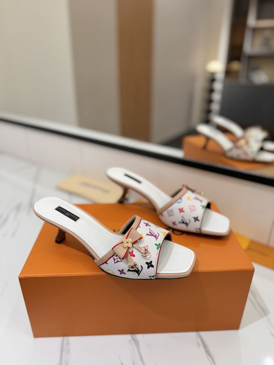 Louis Vuitton Elegant Open-Toe Sandals with Premium Materials and Custom Heel