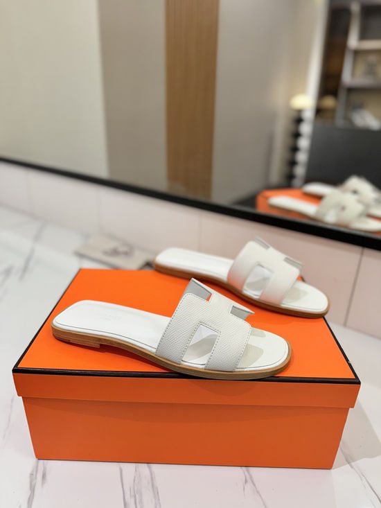 Hermes Epsom Cowhide Leather Welted Sole Comfortable Classic Shoes