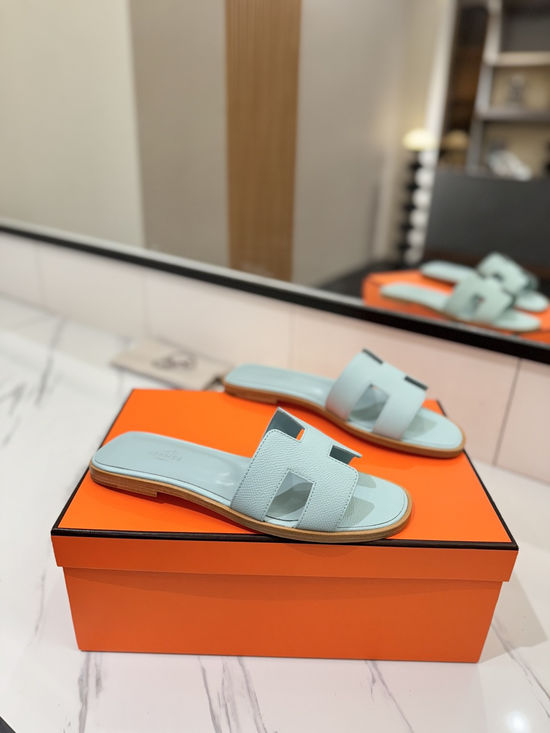 Hermes Epsom Cowhide Leather Welted Sole Comfortable Classic Shoes