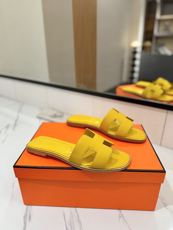 Hermes Epsom Cowhide Leather Welted Sole Comfortable Classic Shoes