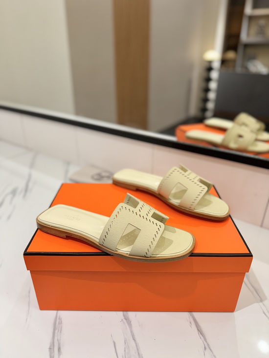 Hermes Printed Epsom Cowhide Leather Welted Sole Classic Shoes
