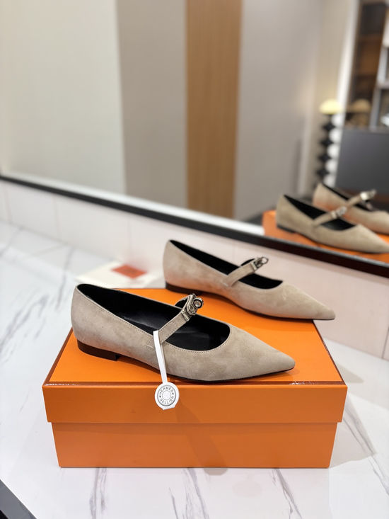 Hermes Premium Suede Leather Sole Comfortable Casual Shoes