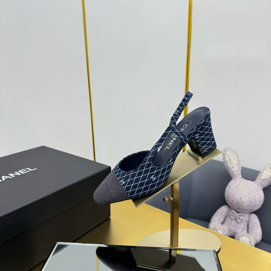 Chanel Classic Two Tone Slingback Flats Premium Sheepskin Lining