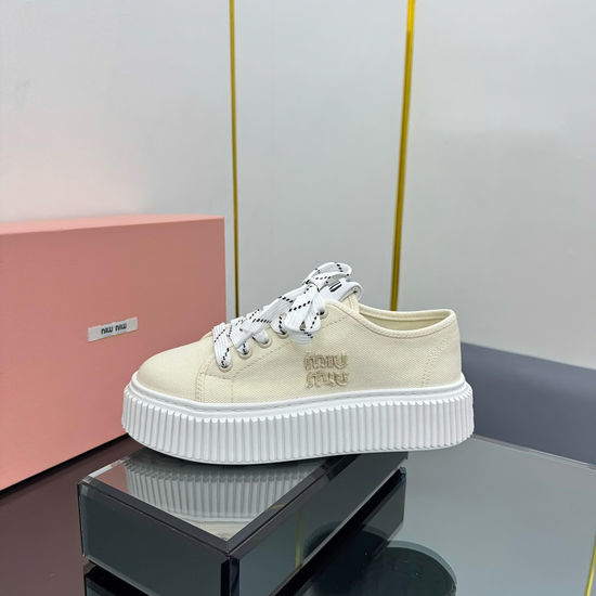 Miu Miu Comfortable Non-Slip Platform Casual Sneakers