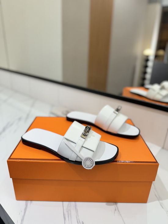 Hermes Genuine Cowhide Lined Sheepskin Comfortable Dress Shoes