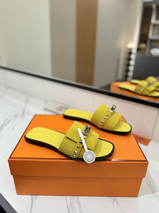 Hermes Suede Upper Welted Leather Sole Comfortable Casual Shoes