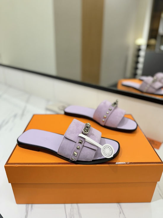 Hermes Suede Upper Welted Leather Sole Comfortable Casual Shoes