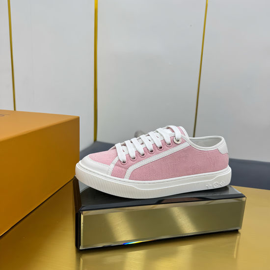 Louis Vuitton LV Premium Leather Upper Vintage Canvas Shoes
