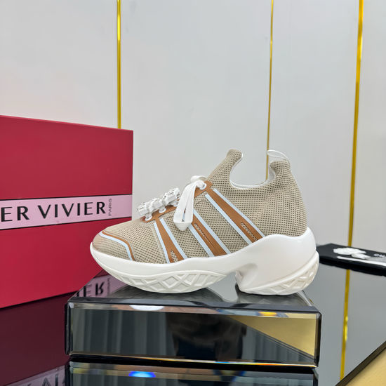 Vivienne Westhood Elegant Two-Tone Mesh Sneakers with Removable Crystal Accents