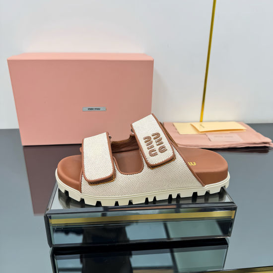Miu Miu Velcro Thick Sole Casual Sandals Comfortable Stylish Daily Wear